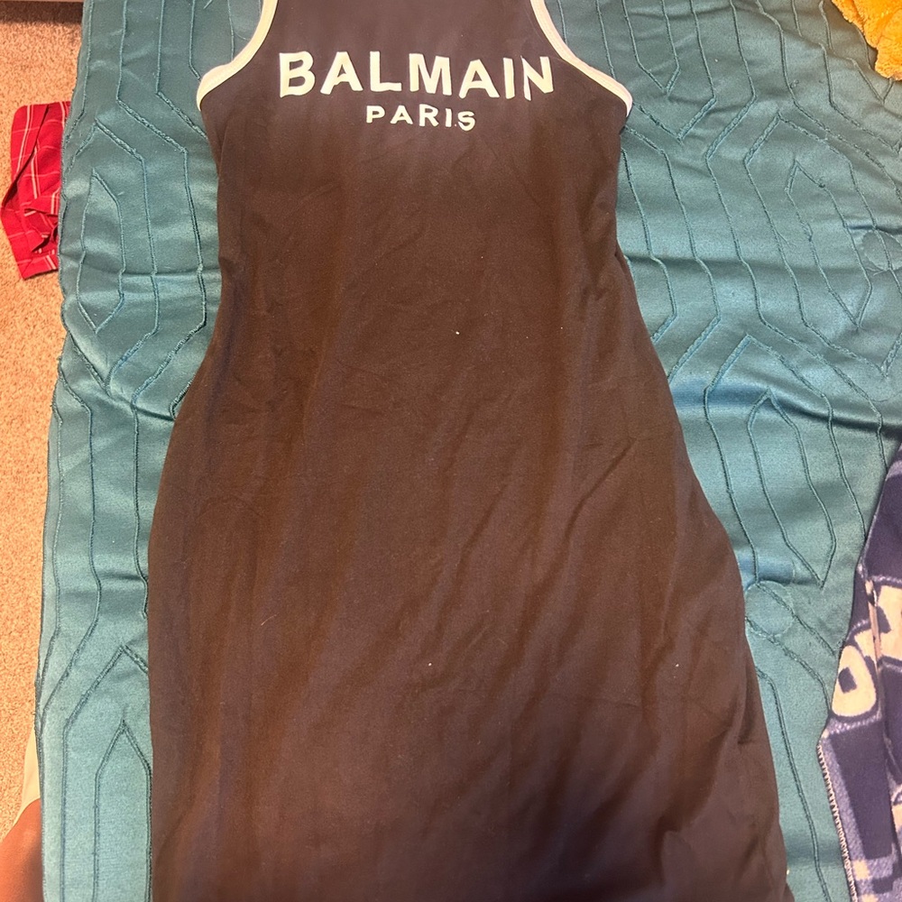 Balmain Black Sleeveless Dress